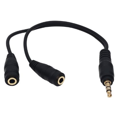 PM KULAKLIK ÇOKLAYICI 3.5 MM ERKEK/2 STEREO 15CM resmi