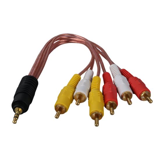 PM 3.5 MM STEREO ERKEK / 6 RCA ERKEK 5+1 KABLO resmi