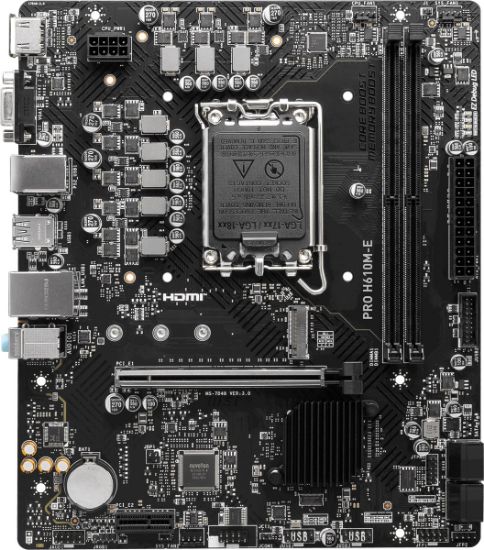 MSI PRO H610M-E DDR4 SOKET 1700 DDR4 resmi