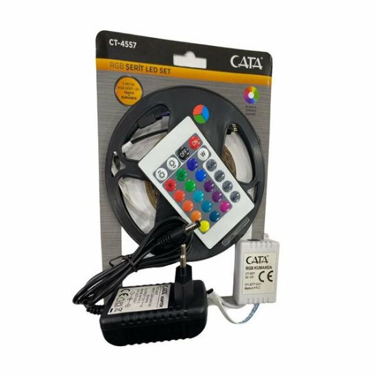 CATA RGB Şerit Led Seti 54 Çip 2835 (5mt RGB Led+T resmi