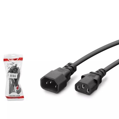 HADRON POWER KABLO POŞETLİ M/F 0.75MM SİYAH 1.5M resmi