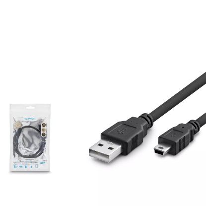 HADRON MINI USB V3/5PIN (M) TO USB (M) KABLO 50CM  resmi