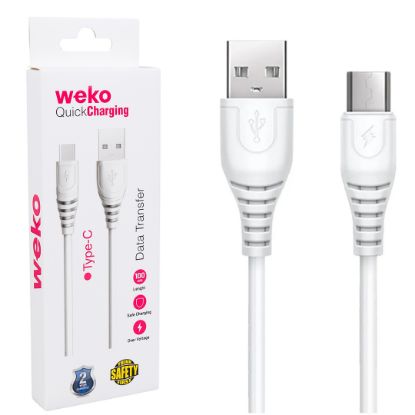 WEKO USB TO TYPE-C 1 MT ŞARJ KABLOSU KUTULU (NO:5) resmi