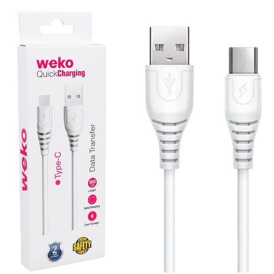 WEKO USB TO TYPE-C 1 MT ŞARJ KABLOSU KUTULU (NO:5) resmi