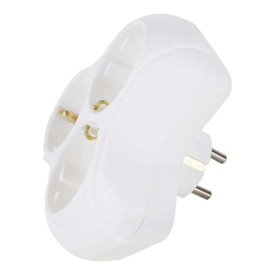 ALMERA PAPATYA ÜÇLÜ GOLYAT TOPRAKLI FİŞ PRİZ YONCA resmi