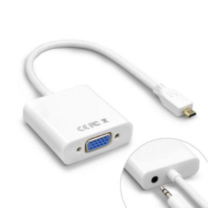 OEM Micro Hdmi To Vga Çevirici Adaptör (Ses Destek resmi