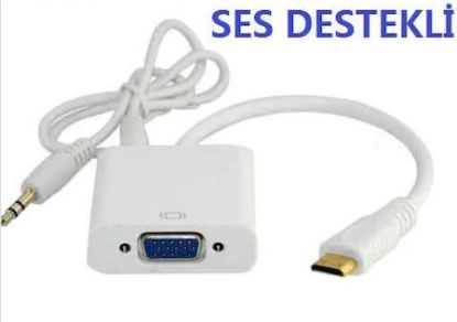 OEM Mini HDMI TO VGA KABLO ÇEVİRİCİ DÖNÜŞTÜRÜCÜ  resmi