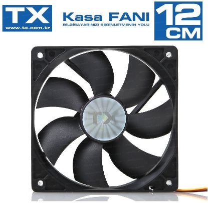 TX 12cm Siyah Kasa Fanı resmi