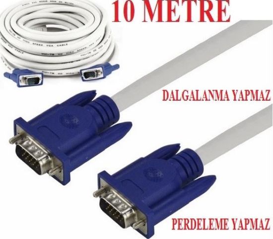 Alfais Data Vga To Vga Monitör Görüntü Kablosu 10M resmi