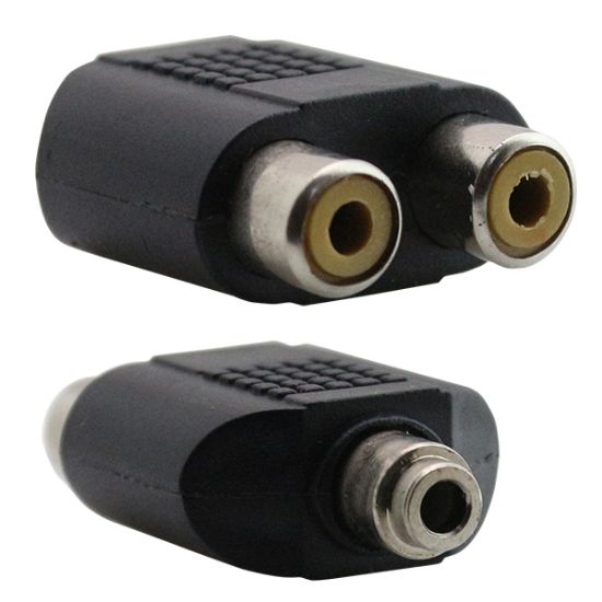 OEM 3.5 MM STEREO DİŞİ / 2 RCA DİŞİ ÇEVİRİCİ JACK resmi