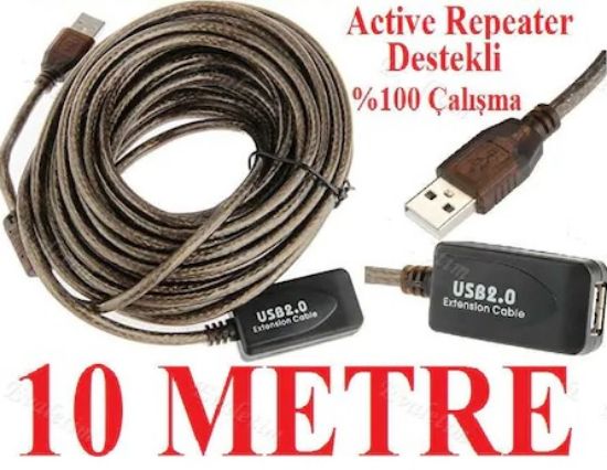 OEM USB 2.0 EXTENSİON KABLO 10mt UZAT resmi