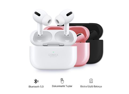 GOMAX EARPODS PRO TWS KABLOSUZ BLUETOOTH 5.0 SİYAH resmi