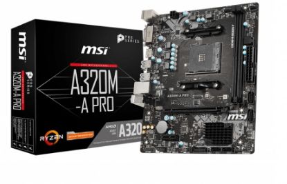 MSI A320M-A PRO DDR4 3200 (OC) DVI HDMI mATX AM4 resmi