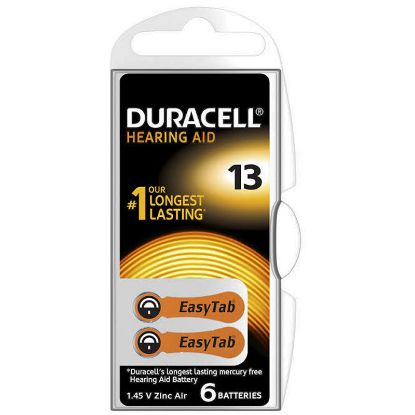 DURACELL 13 NO KULAKLIK PİLİ 6'LI PAKET resmi