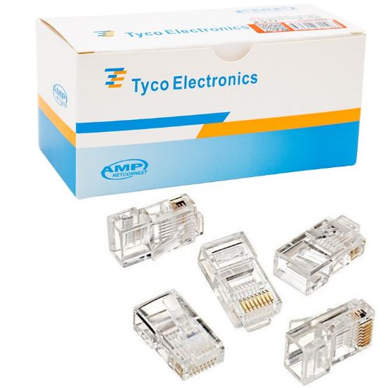 PM RJ45 CAT5/CAT6 UÇ 8P8C KUTULU (100'LÜK PAKET) resmi