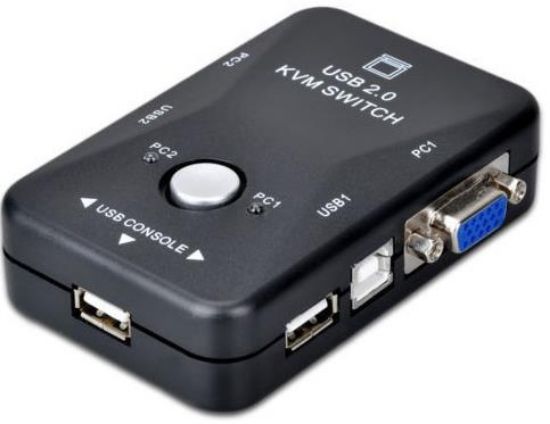 OEM 2 Port USB to KVM Switch Çoklu Pc Kasa Çoklayı resmi