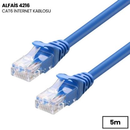 Alfais Cat6 İnternet Ethernet Rj45 Lan Kablosu 5 M resmi