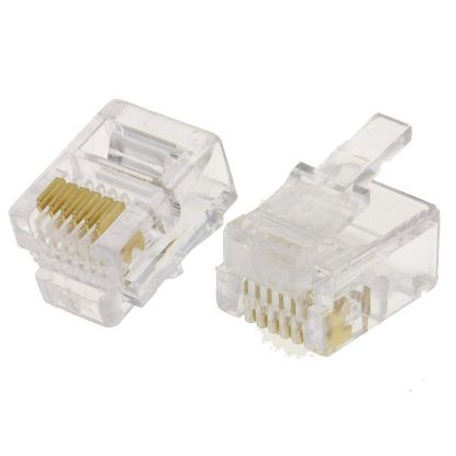 OEM RJ-11 TELEFON SOKETİ 6P/6C (100'LÜK PAKET)  resmi