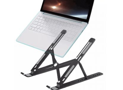 Yükseklik Ayarlı Tablet-Laptop Standı Siyah resmi