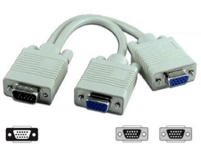 OEM PL-7275 0.30M VGA TO 2 VGA ÇOGALTICI KABLO resmi