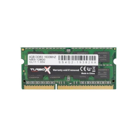 TURBOX 4 GB DDR3 1600Mhz SODIMM NTB RAM resmi