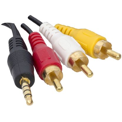 OEM 3.5 MM ST E / 3 RCA KABLO 1.2 METRE UZUN JACK resmi