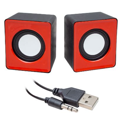 MAGICVOICE T-001 3 WATT 1+1 MİNİ USB HOPARLÖR KARE resmi