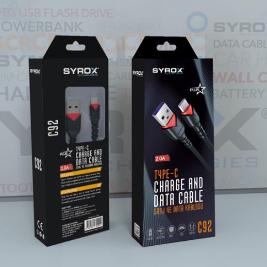 SYROX SYX-C92 Plus Type-C 2.0A Hızlı Şarj & Data K resmi