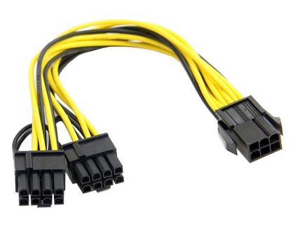 Alfais Pci e 8 Pin (6+2) 2X Pci-e Ekran Kartı Powe resmi