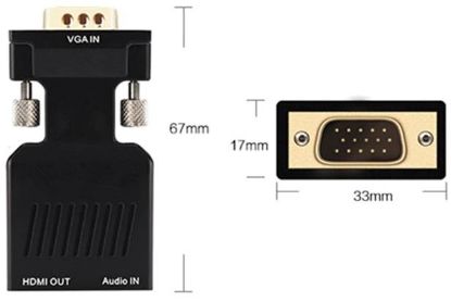 ALFAİS Vga To Hdmi Çevirici Dönüştürücü resmi