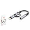 Hadron Type-C + Lightning To 3.5Mm F Kablo Siyah resmi