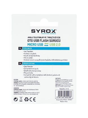 SYROX DT12 Usb - Mikro Uç Dönüştürücü (OTG) resmi