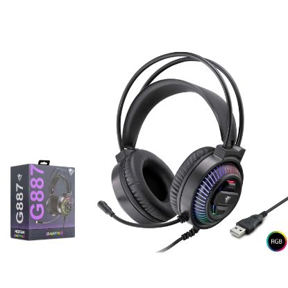 MOFAN Gaming Kulaklık USB RGB 7.1 Surround Over-Ea resmi