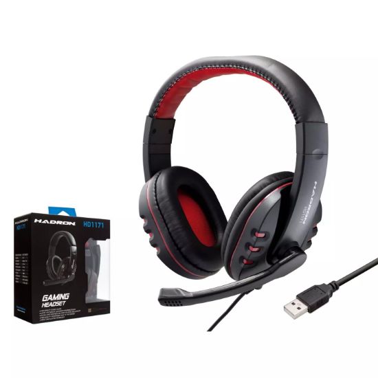 HADRON HD1171 Gaming Kulaklık USB - Siyah Kırmızı resmi