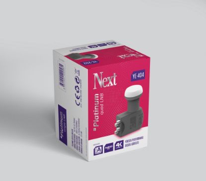 Next Platinum Quad LNB 0.1dB Full HD 4K DÖRTLÜ resmi